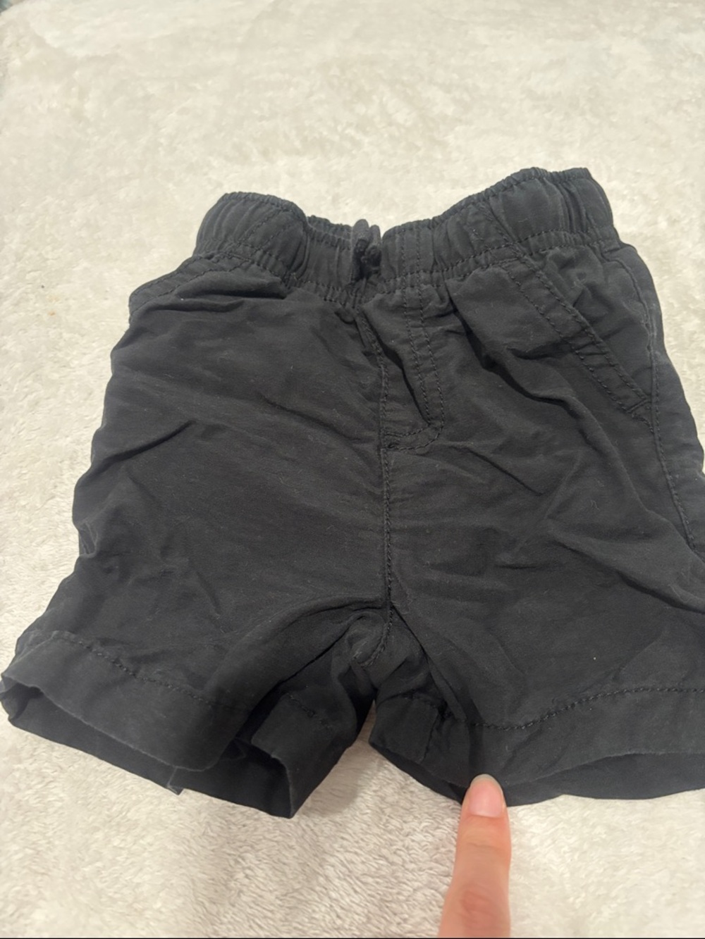🟢10/$10 - Kids Black Elastic-Waist Shorts